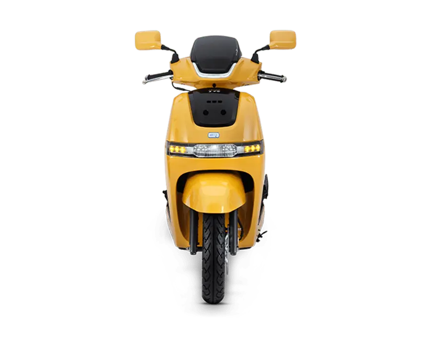 TVS iQube S Electric Scooter Lucid Yellow Colour Front View